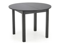 Mesa de comedor redonda extensible CARENE 100 cm, negra