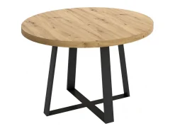 Mesa De Comedor Redonda Extensible Diseño Industrial Edison