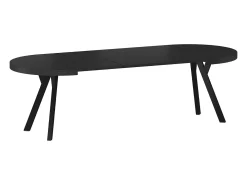 Mesa de comedor redonda extensible de metal y chapa de madera 100cm Astra