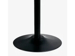 Mesa de comedor redonda moderna Goblet negra 120 cm Blackwood+