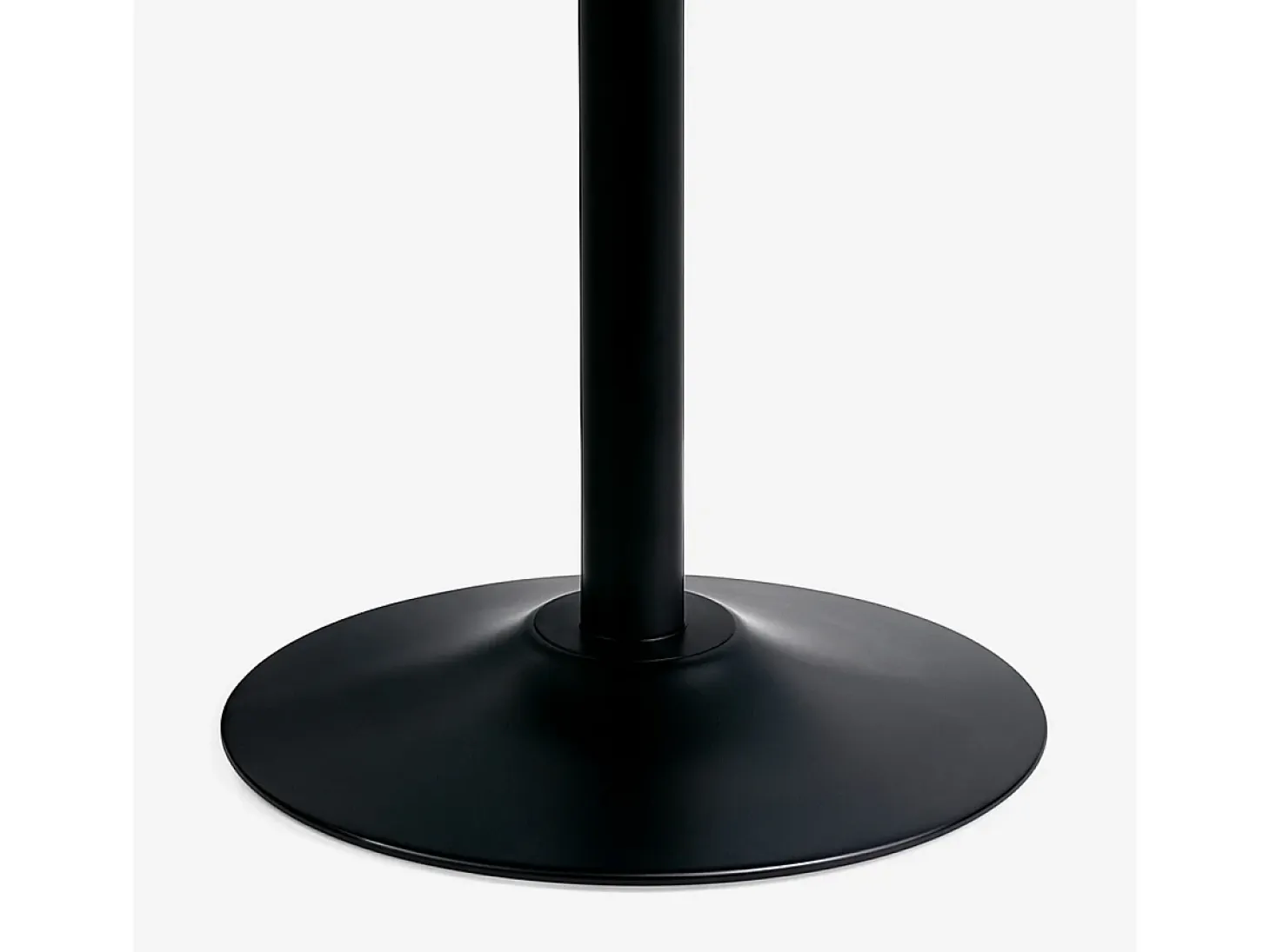 Mesa de comedor redonda moderna Goblet negra 120 cm Blackwood+