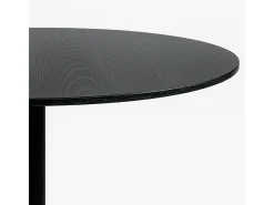 Mesa de comedor redonda moderna Goblet negra 120 cm Blackwood+