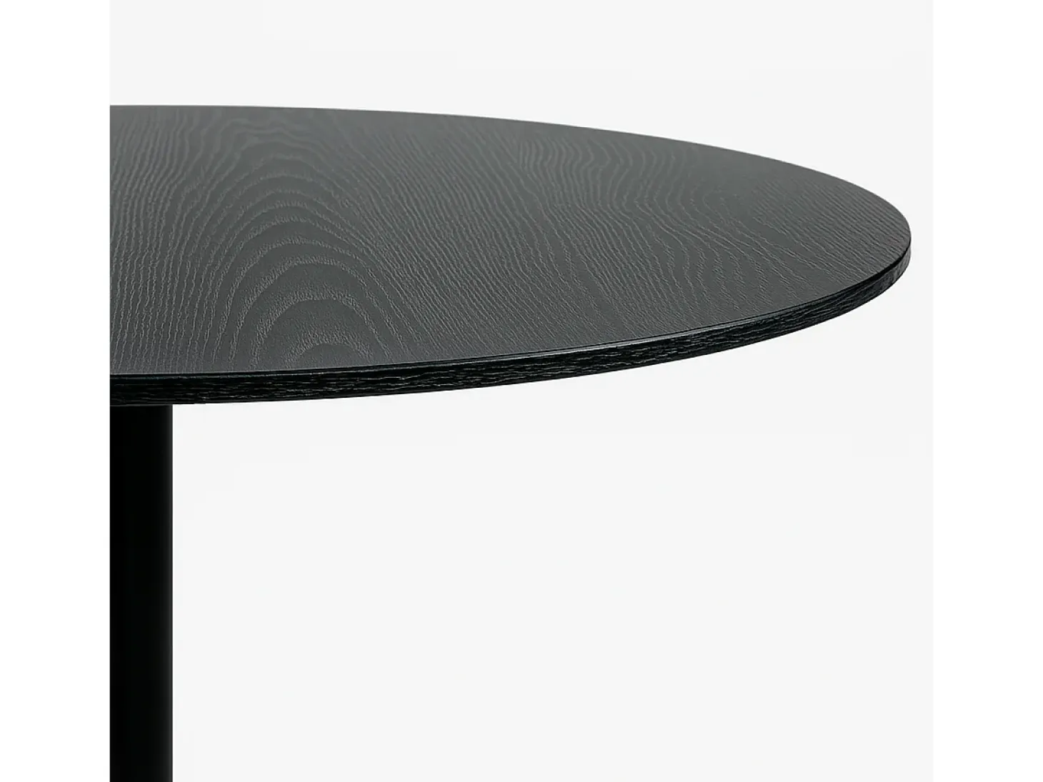 Mesa de comedor redonda moderna Goblet negra 120 cm Blackwood+
