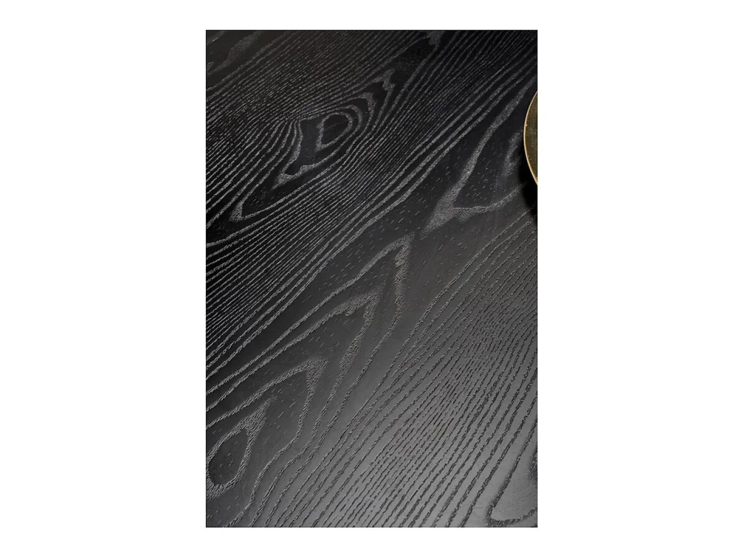 Mesa de comedor redonda negra de 120 cm con patas de acero Lady negras y doradas