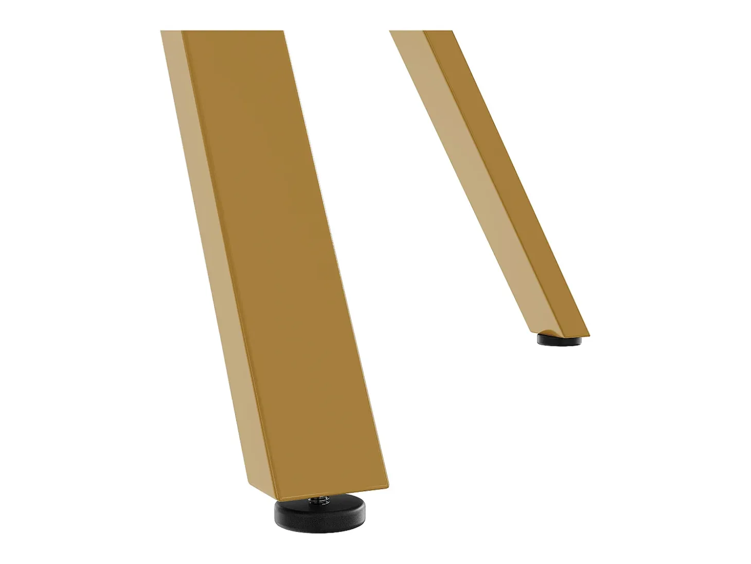 Mesa de comedor redonda para 4-6 personas - patas de metal dorado - blanco (100 x 100 x 75 cm)
