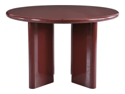 Mesa de comedor redonda para 4 personas de MDF - Burdeos - LUKAVO