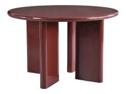 Mesa de comedor redonda para 4 personas de MDF - Burdeos - LUKAVO