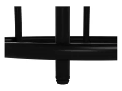 Mesa de comedor redonda para 4 personas, tapa chapada en mármol blanco con patas centrales de metal negro - 100x100x76cm
