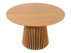 Mesa de comedor redonda para 4 personas de roble - Natural - CARMIZA