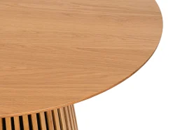 Mesa de comedor redonda para 4 personas de roble - Natural - CARMIZA