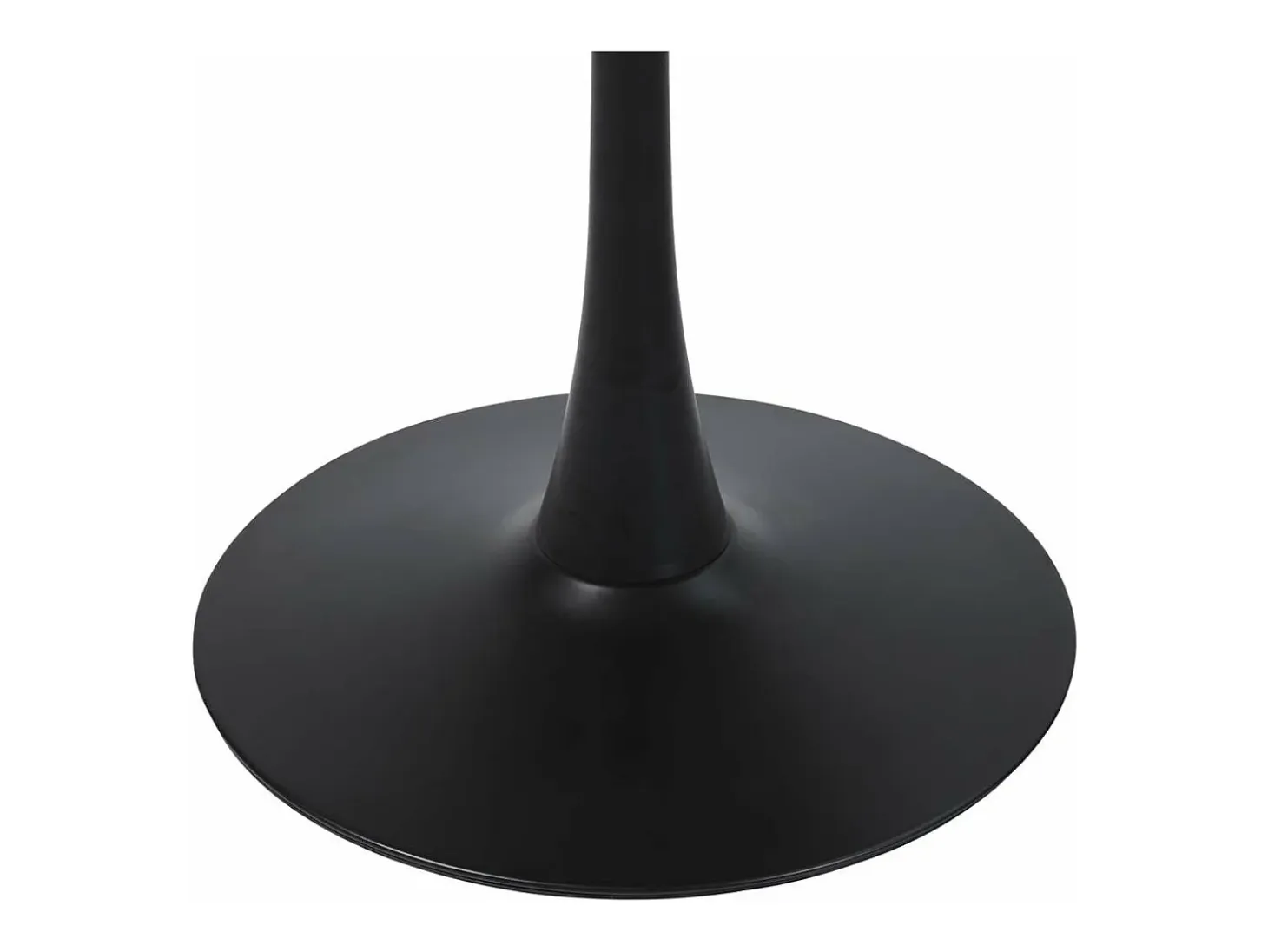 Mesa de comedor redonda TULIPS, acabado negro mate lacado, diámetro de 100 cm para 4-5 personas