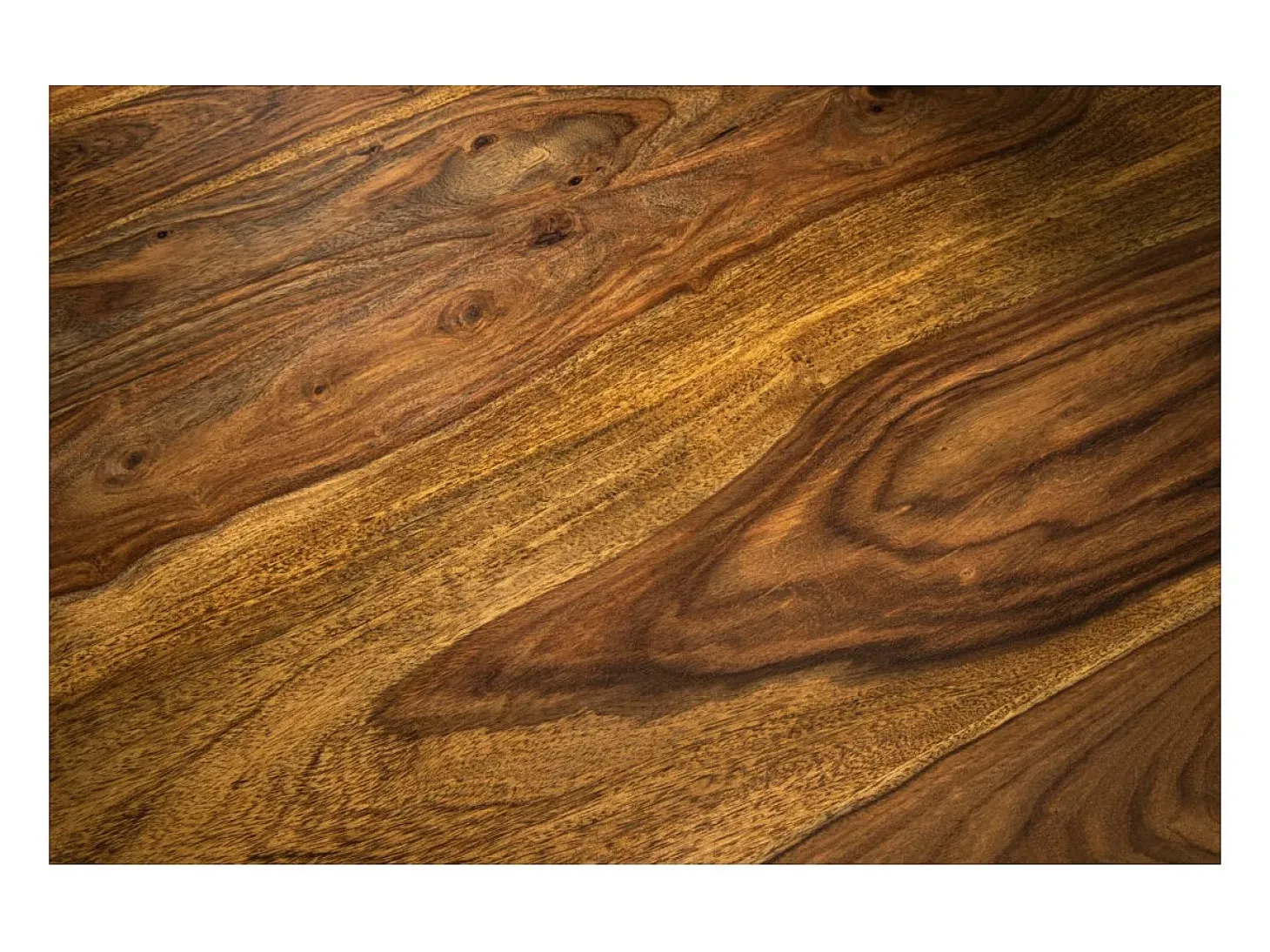 Mesa de comedor redonda YONA 120 cm Mesa rústica de madera maciza de sheesham