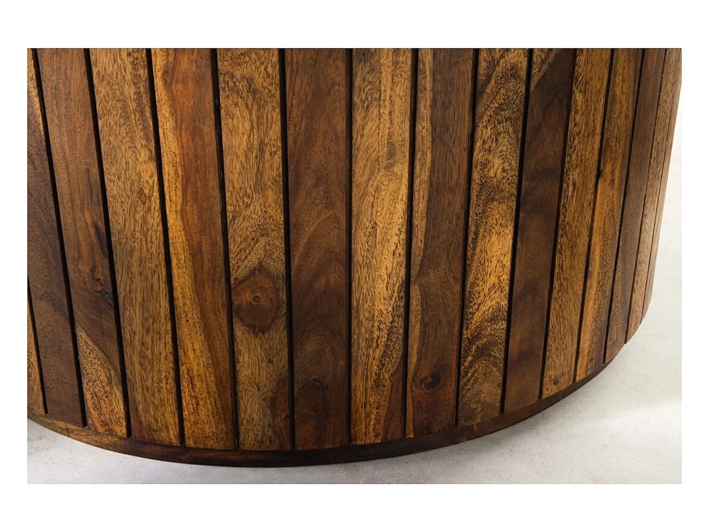 Mesa de comedor redonda YONA 120 cm Mesa rústica de madera maciza de sheesham