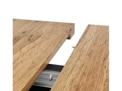 Mesa de comedor retráctil 140x70 cm - en MDF - con almacenaje - Black & Natural