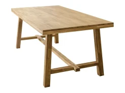Mesa de comedor Ritza de madera maciza de roble 200 cm