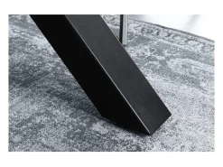 Mesa de comedor RIVET – Rectangular 200 cm – Madera gris y metal negro