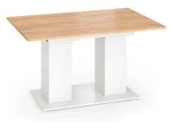 Mesa de comedor roble blanco/dorado 180x90x76 dix