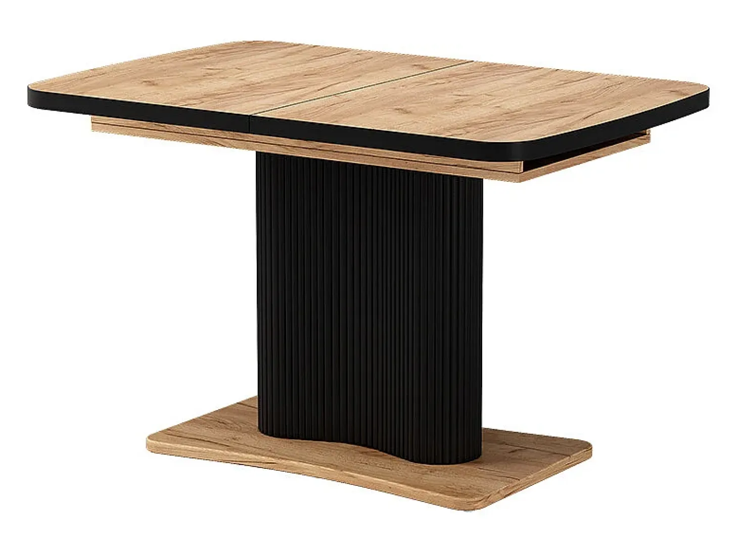 Mesa de comedor roble negro/dorado 120x80x77.4 fenaro