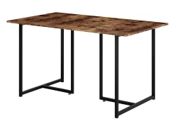 Mesa de comedor roble rústico/negro 140x80x75 merido