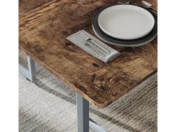 Mesa de comedor roble rústico/gris 140x80x75 merido