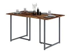 Mesa de comedor roble rústico/gris 140x80x75 merido