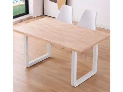 Mesa de comedor Roma diseño nórdico roble Nordish/blanco 77x150x90 cm Adec