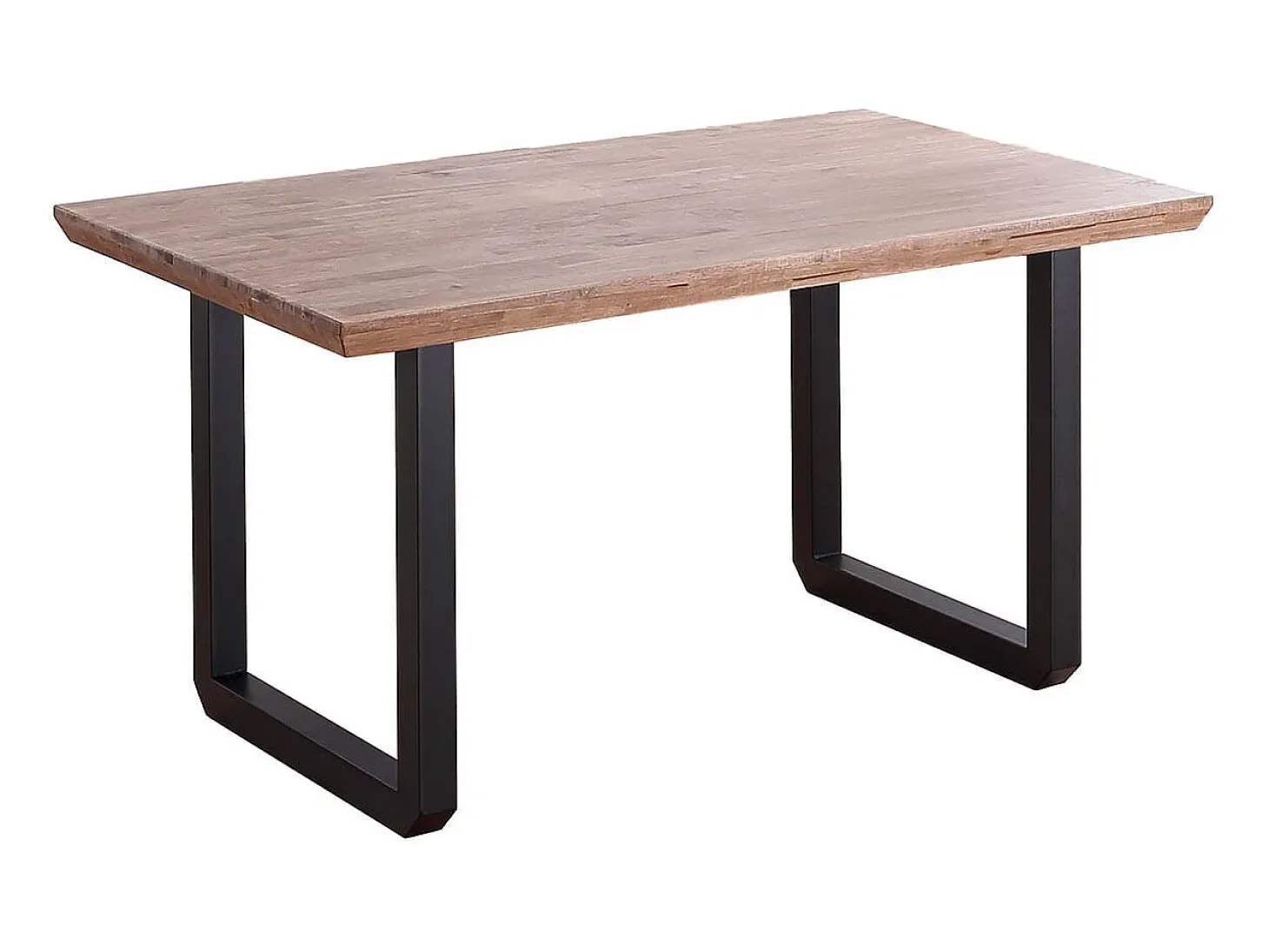 Mesa de comedor Roma diseño nórdico roble Honey/negro 77x150x90 cm Adec