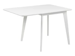 Mesa de comedor Roxby con 1 plato adicional color blanco.