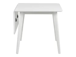 Mesa de comedor Roxby con 1 plato adicional color blanco.