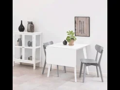 Mesa de comedor Roxby con 1 plato adicional color blanco.