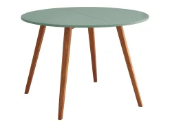 Mesa de comedor semicircular extensible 110 cm Mawi Verde Salvia