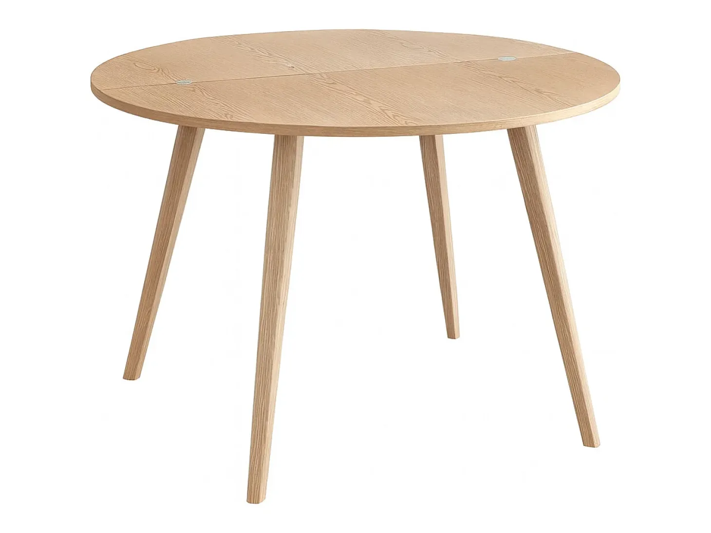 Mesa de comedor semicircular extensible 110 cm Mawi Fresno