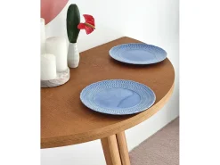 Mesa de comedor semicircular extensible 120 cm Mawi Fresno