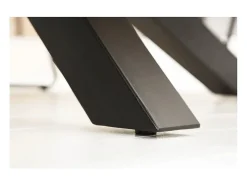 Mesa de comedor SOLARA 180 cm Tablero en madera maciza de mango y metal negro