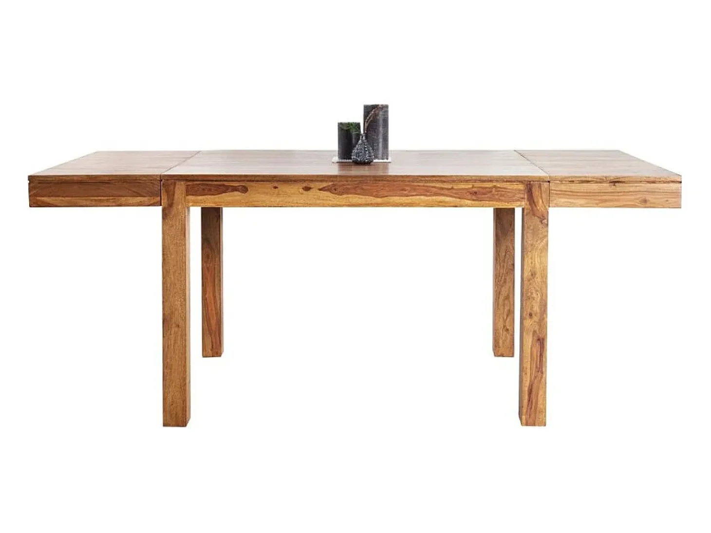 Mesa de comedor TAVINA 120–200 cm – Mesa extensible de madera maciza de Sheesham barnizada