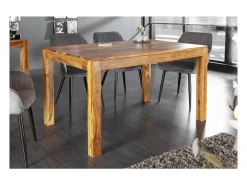 Mesa de comedor TAVINA – Rectangular 120 cm – Madera maciza – Estilo rústico
