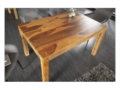 Mesa de comedor TAVINA – Rectangular 120 cm – Madera maciza – Estilo rústico