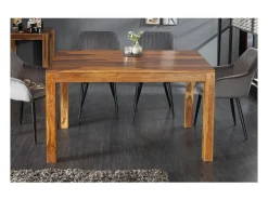 Mesa de comedor TAVINA – Rectangular 120 cm – Madera maciza – Estilo rústico