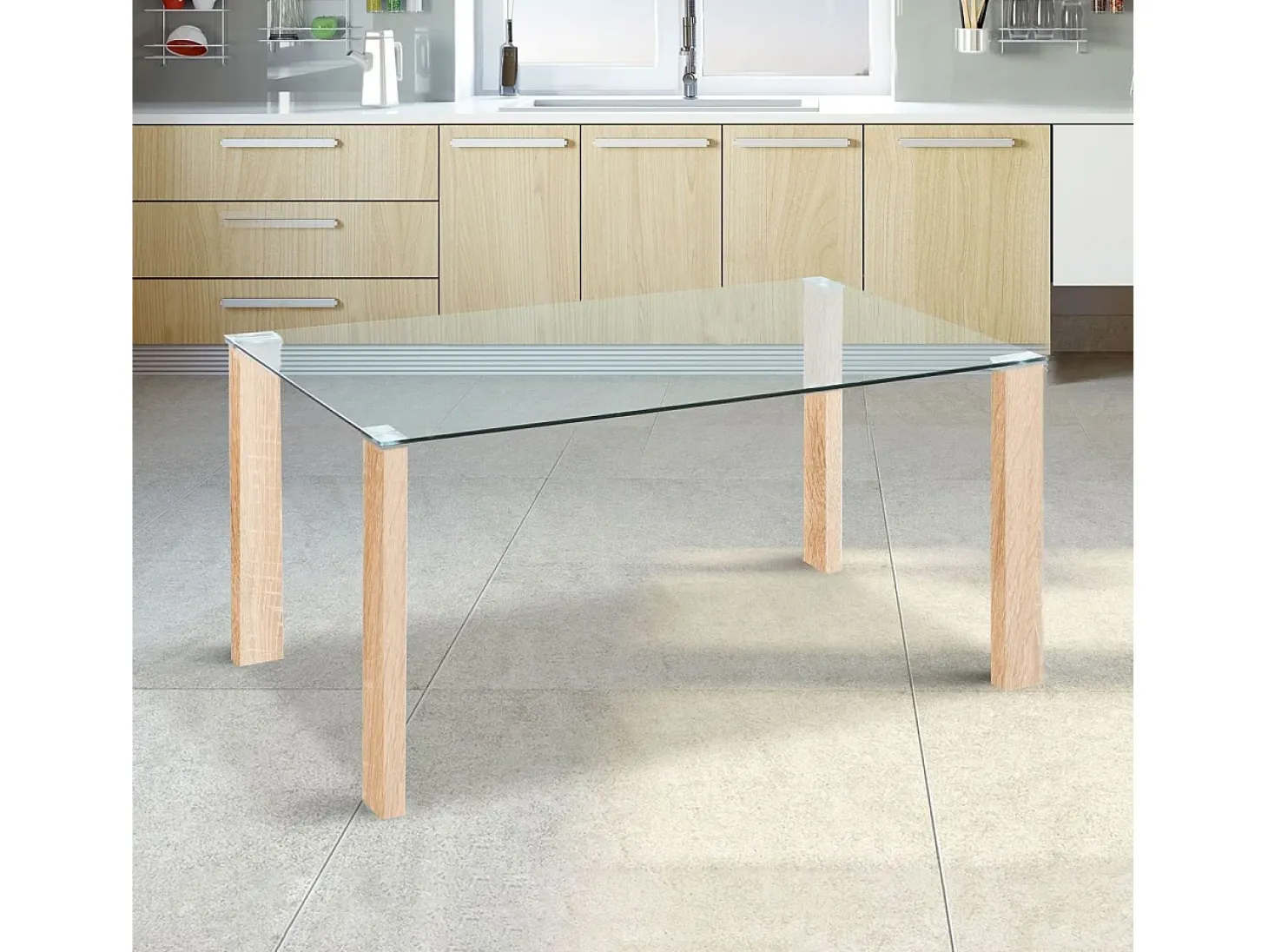 Mesa de comedor Valya Cristal - Cambria