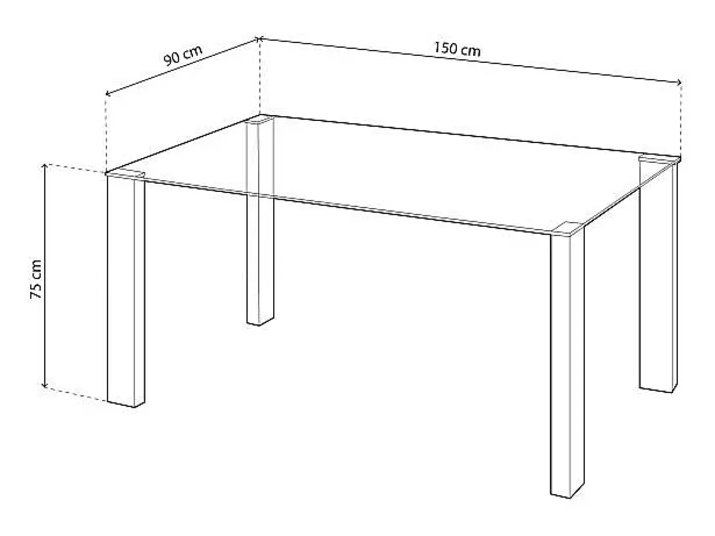 Mesa de comedor Valya Cristal - Blanco