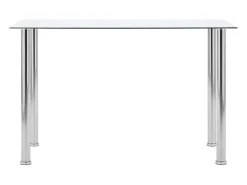 Mesa de comedor vidrio templado transparente 120x60x75 cm