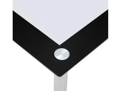 Mesa de comedor vidrio templado negro transparente 120x60x75 cm ES330287