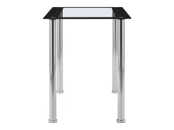 Mesa de comedor vidrio templado negro transparente 120x60x75 cm ES330287