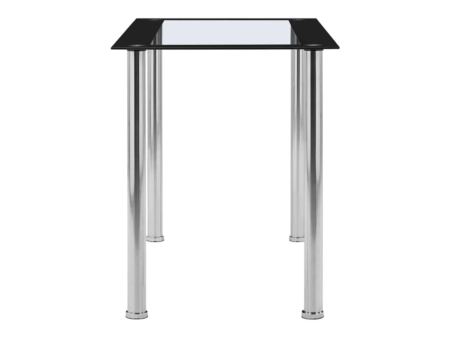 Mesa de comedor vidrio templado negro transparente 120x60x75 cm ES330287