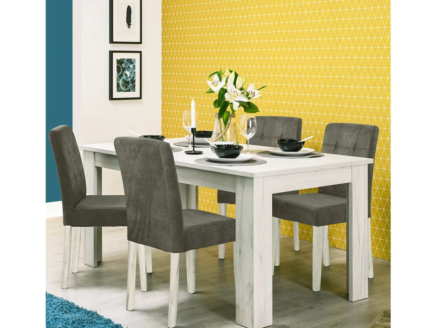 Mesa de comedor 160x90 cm Blanco