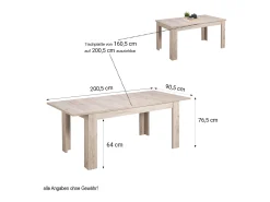 Mesa de comedor 160x90 cm Gris