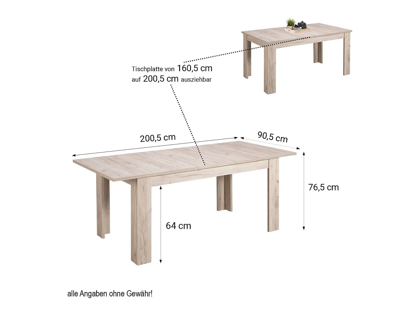 Mesa de comedor 160x90 cm Gris