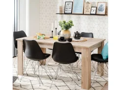 Mesa de comedor 160x90 cm Gris