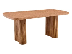 Mesa de comedor 180x90cm para 4 a 6 personas - Tapa texturizada - Color madera