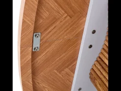 Mesa de comedor 180x90cm para 4 a 6 personas - Tapa texturizada - Color madera